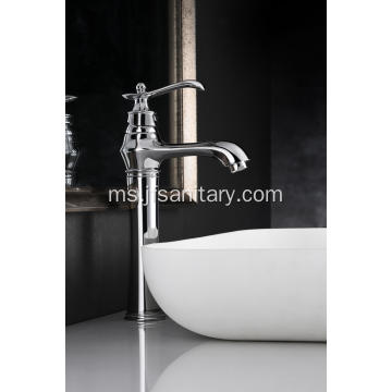 Chrome tunggal tuil vintaj Basin Faucet tinggi